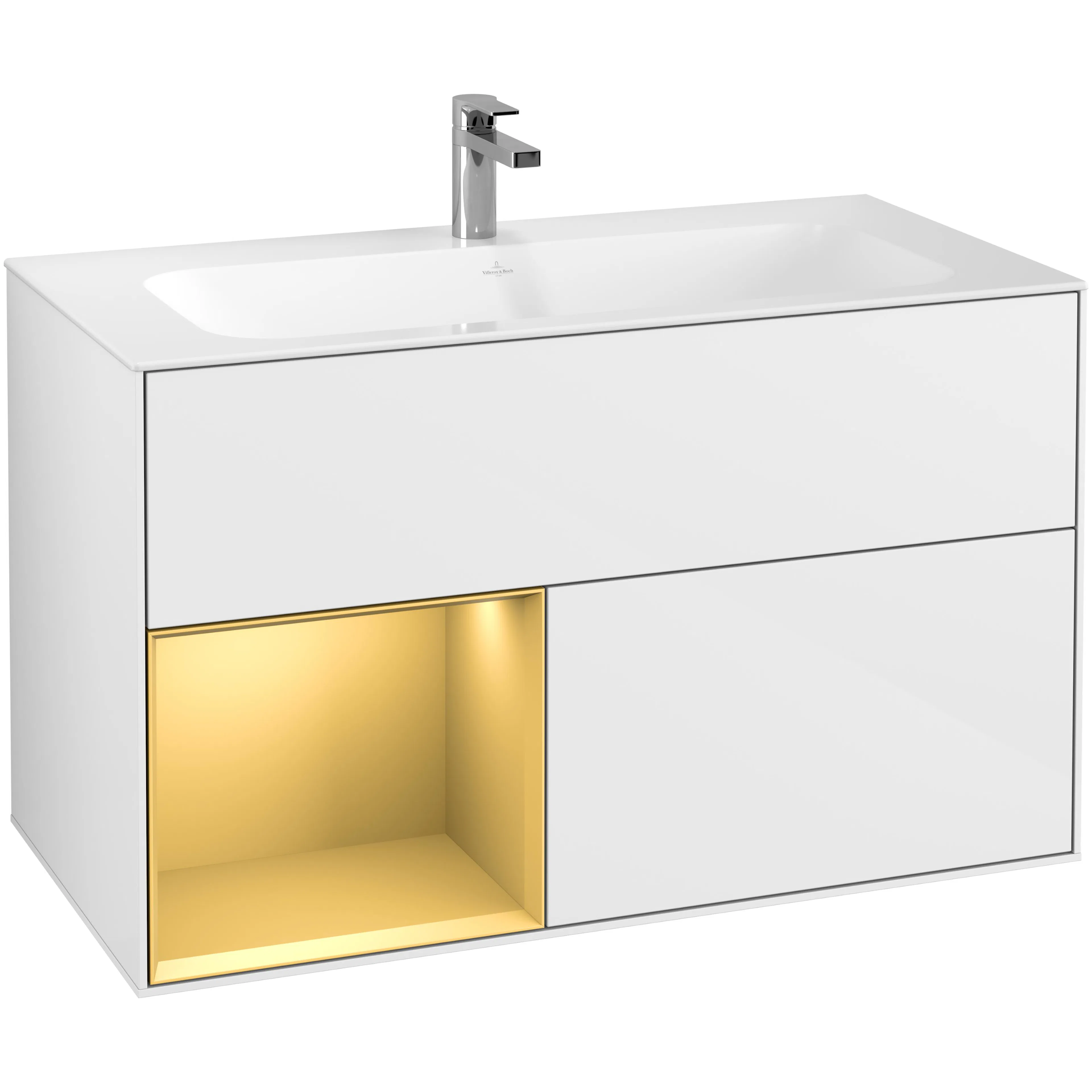Tvättställsskåp Villeroy & Boch Finion med 2 Lådor och Hylla för Inbyggt Tvättställ