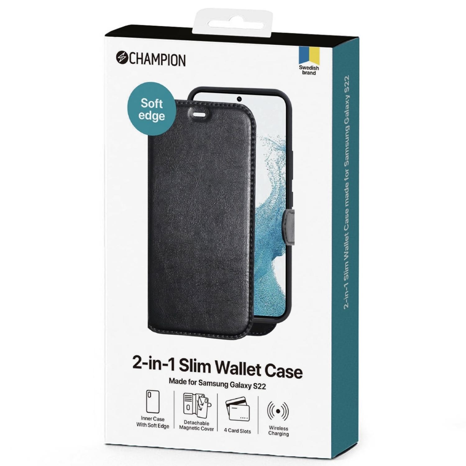 Mobilskal Champion 2-in-1 Slim Wallet Galaxy S22
