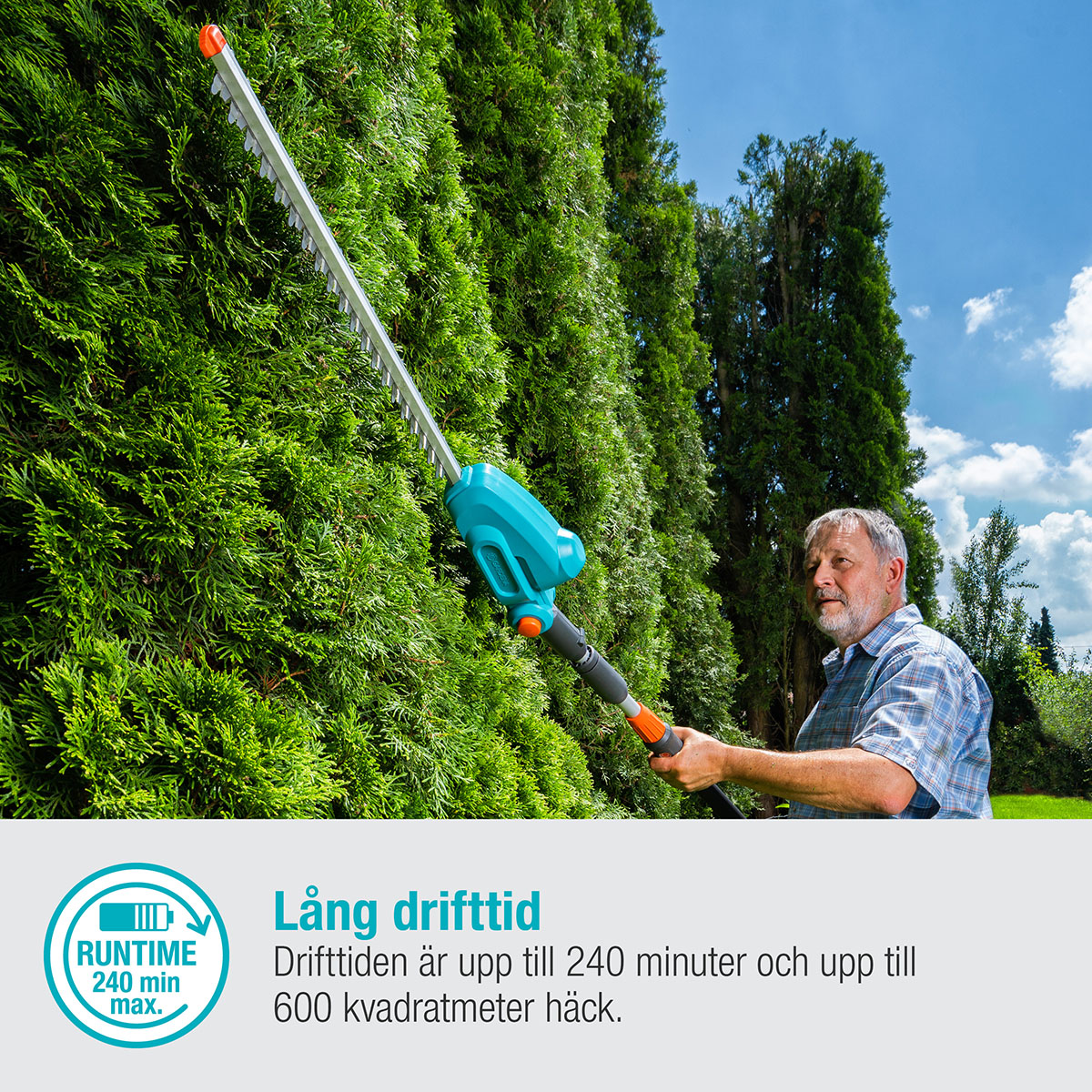 Teleskopisk Häcksax Gardena THS 42/18V P4A utan Batteri