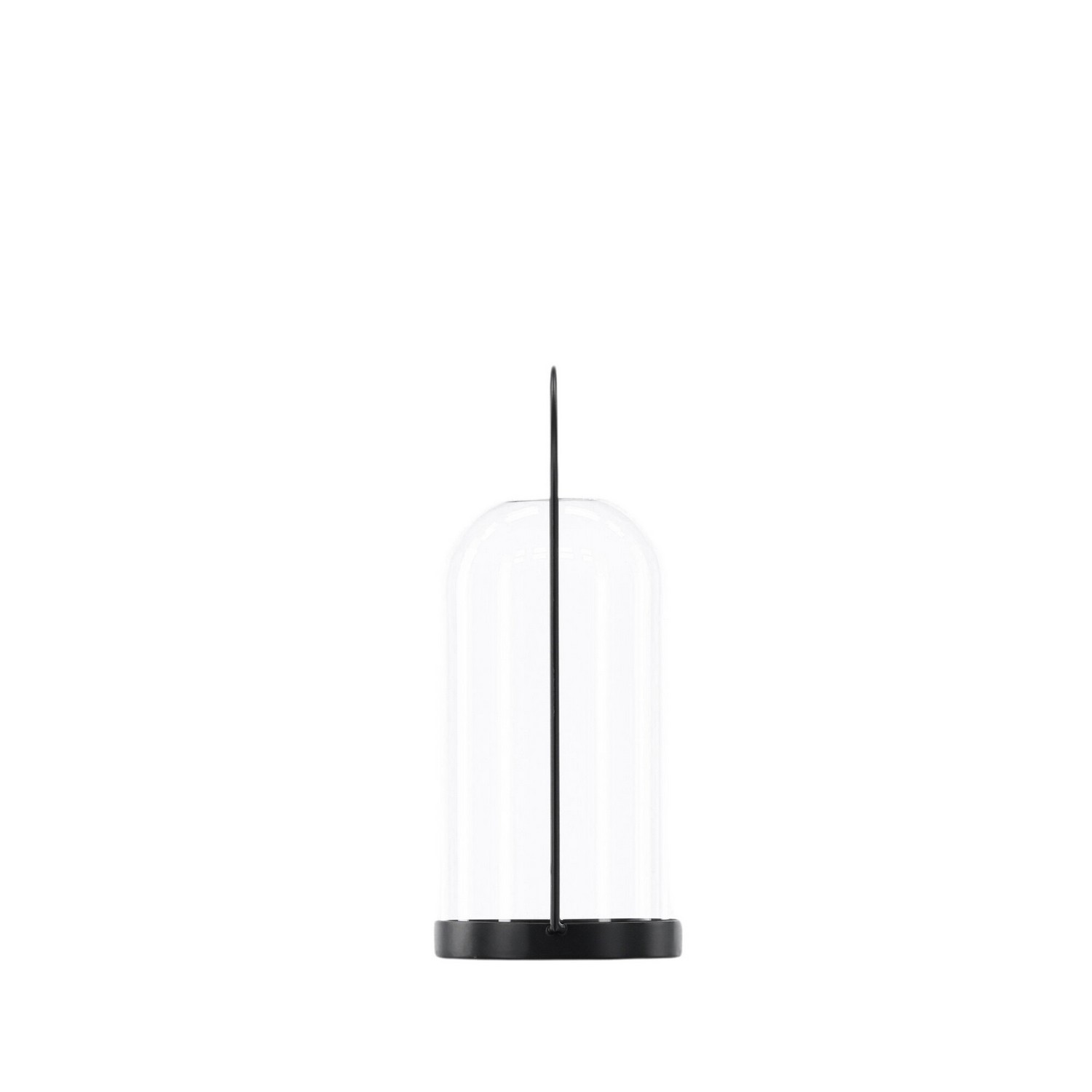Flora Lantern -  Black/Clear Glass -  H25*11cm Diamater: 110 mm