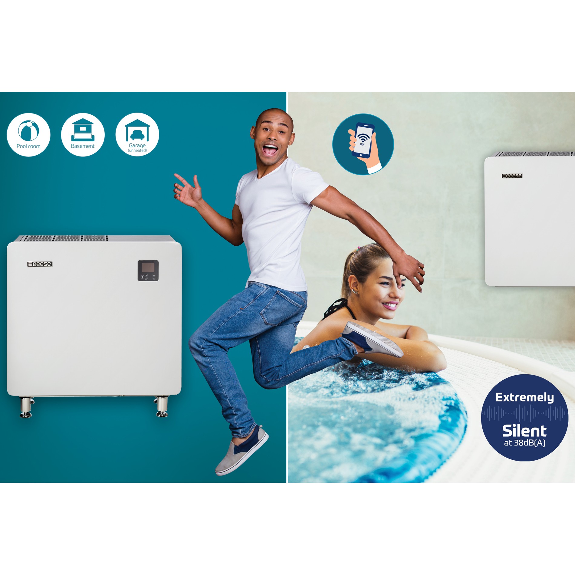 Avfuktare Eeese Air Care Axel Full Inverter 60L Med WiFi Anslutning