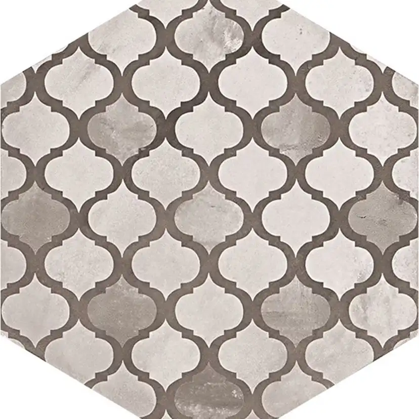 Kakeldekor Konradssons Terra Black Hexagon Mix 22x25 cm