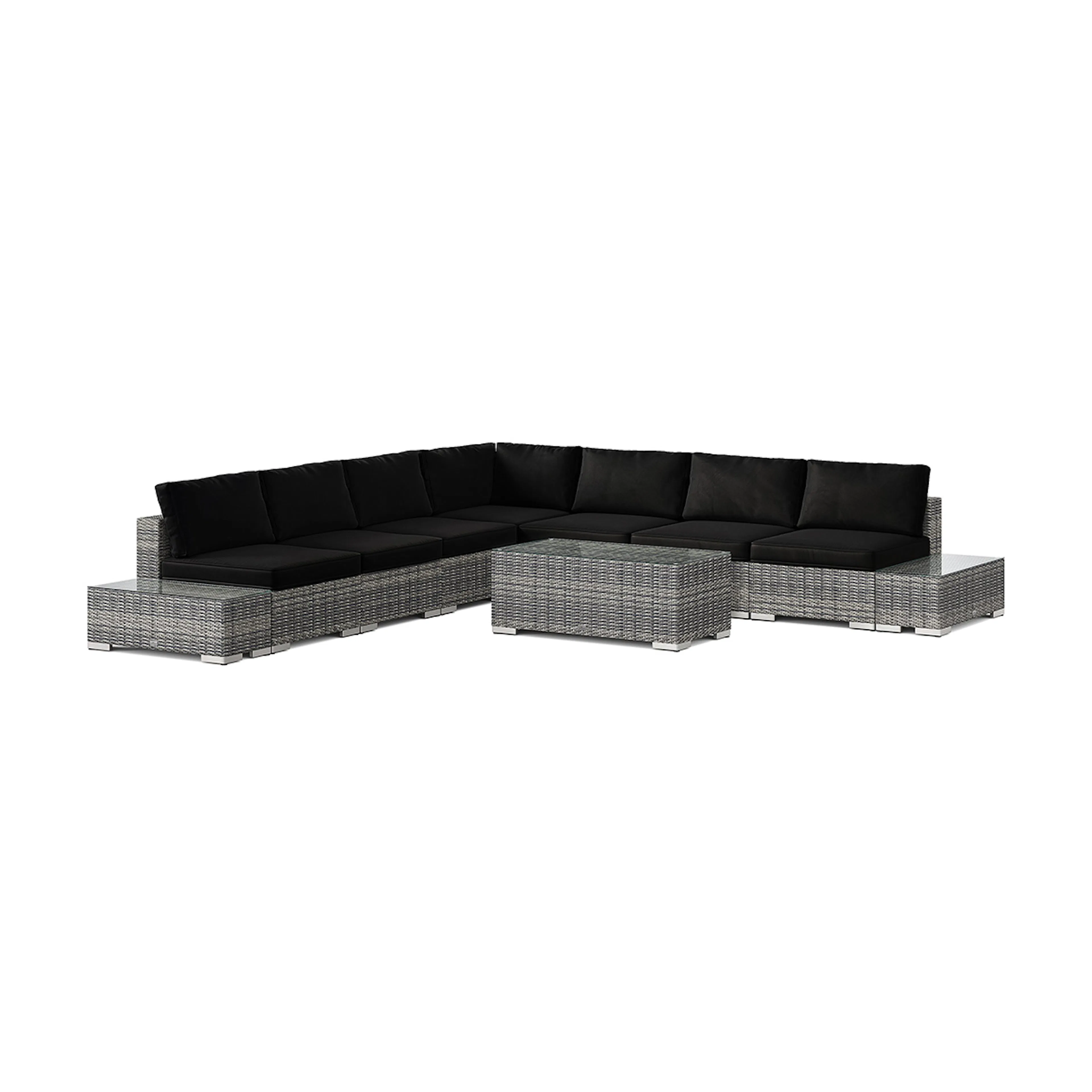 Loungegrupp Comfort Garden Bahamas utomhus hörnsoffa 7-sits vändbar och bord