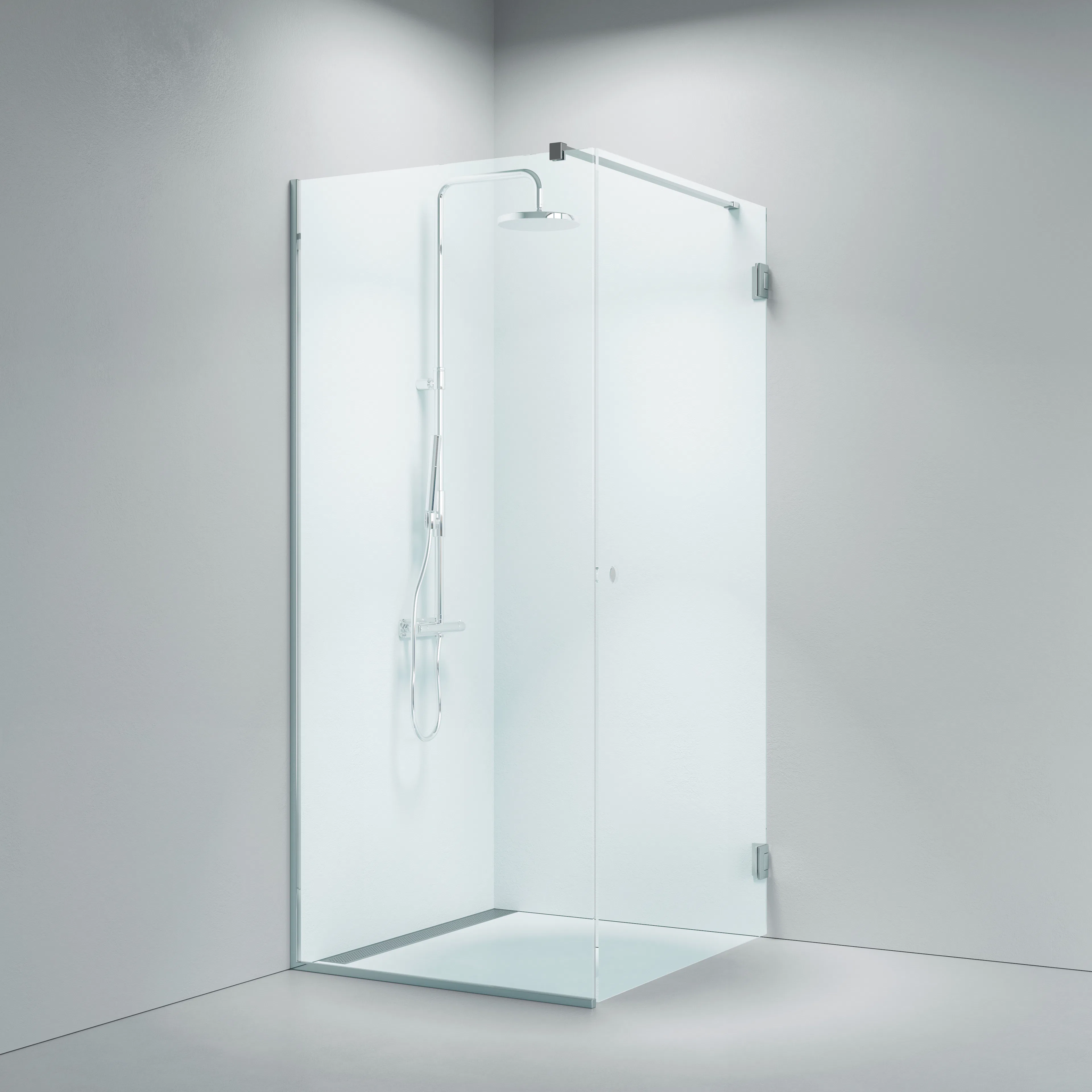 Duschhörn Strømberg Lucca 135 Fastvägg med Dörr