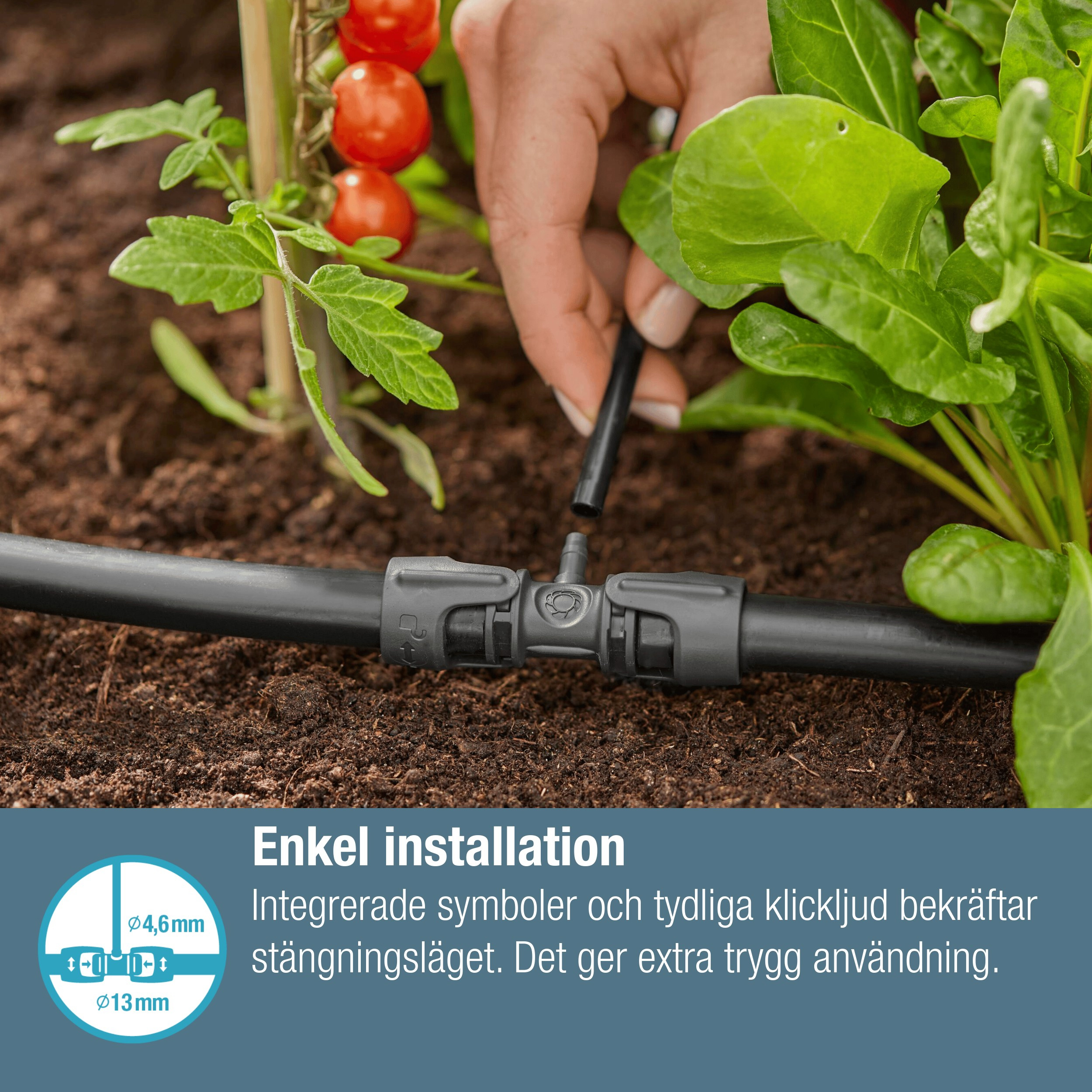 T-koppling Gardena Micro-Drip 1/2"-3/16"