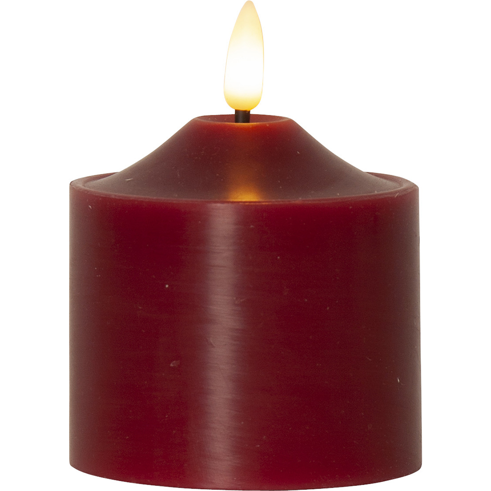 LED-Blockljus Star Trading Flamme Röd