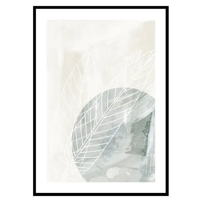 Poster Gallerix Watercolor Leaf Silhouette