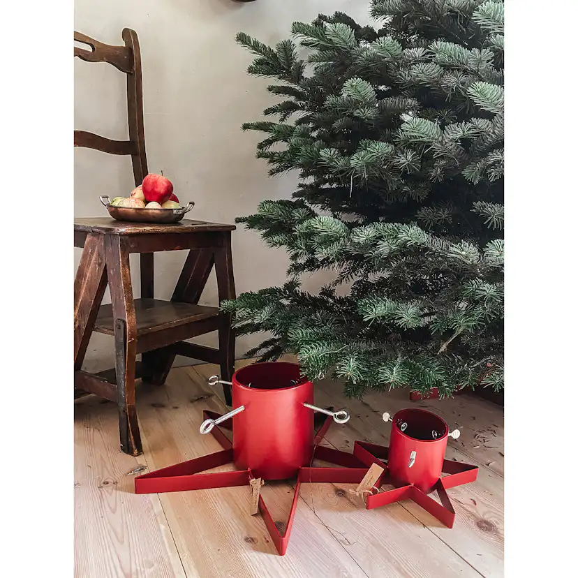 Julgransfot Stand Star - Röd Röd