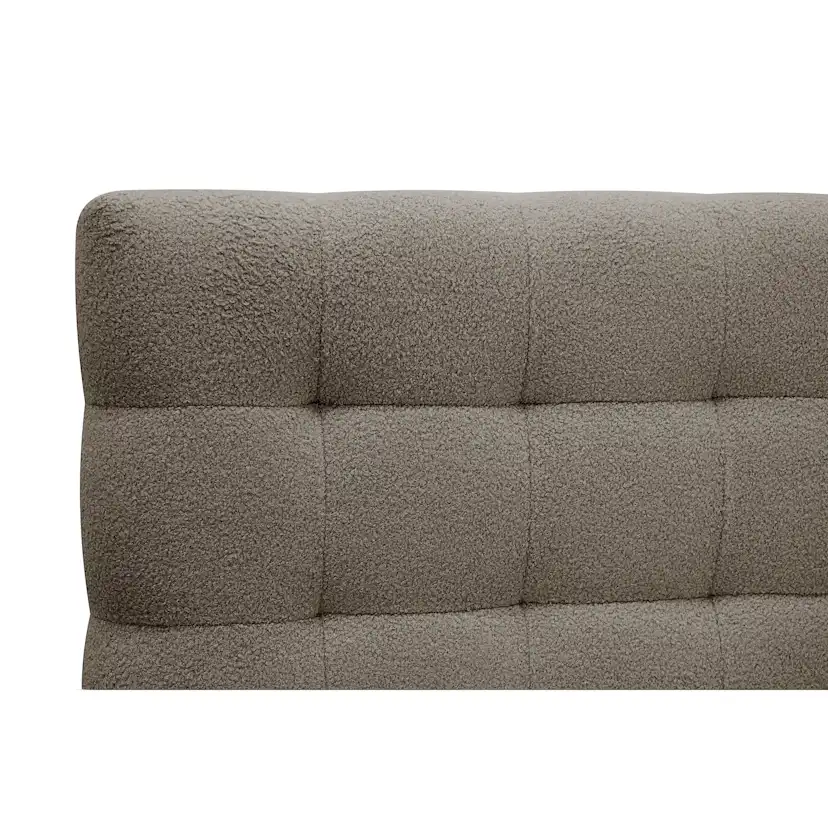 Kontinentalsäng Bedly Hilton Komplett Sängpaket 160x200 cm med Rutad Sänggavel i teddy