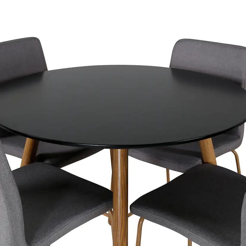 Matgrupp Venture Home Plaza Ø100 cm med 4st Mace Matstolar