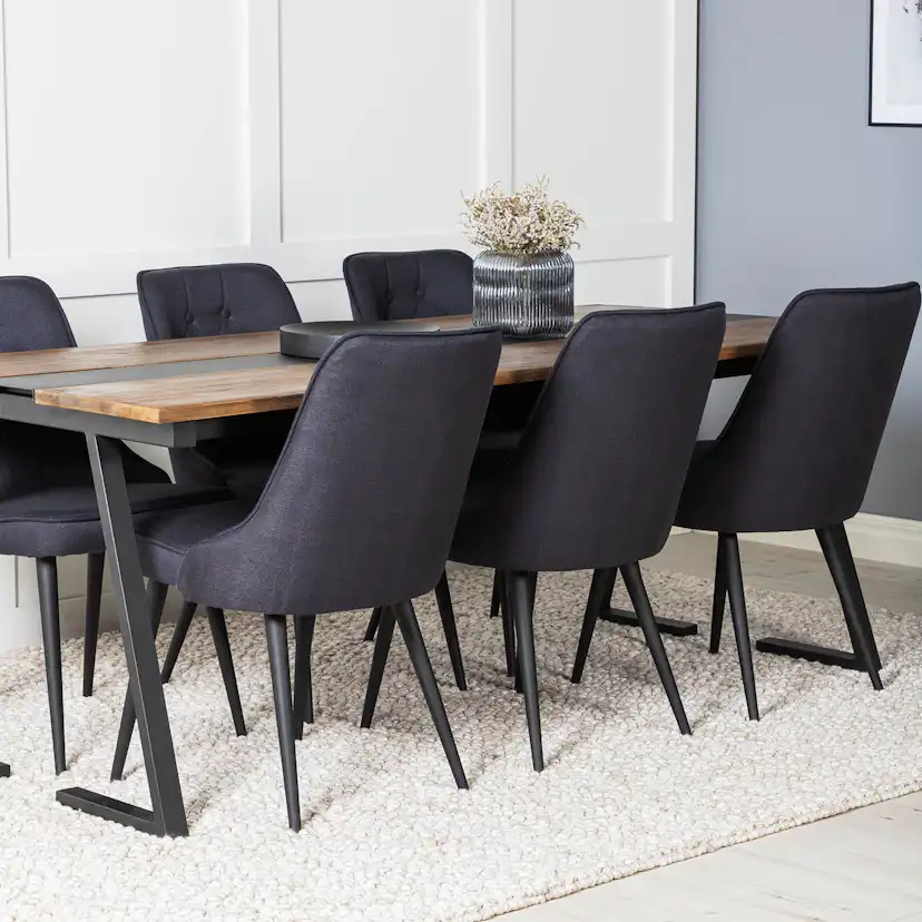 Matgrupp Venture Home Jane med 6 Vera Stolar Polyestertyg