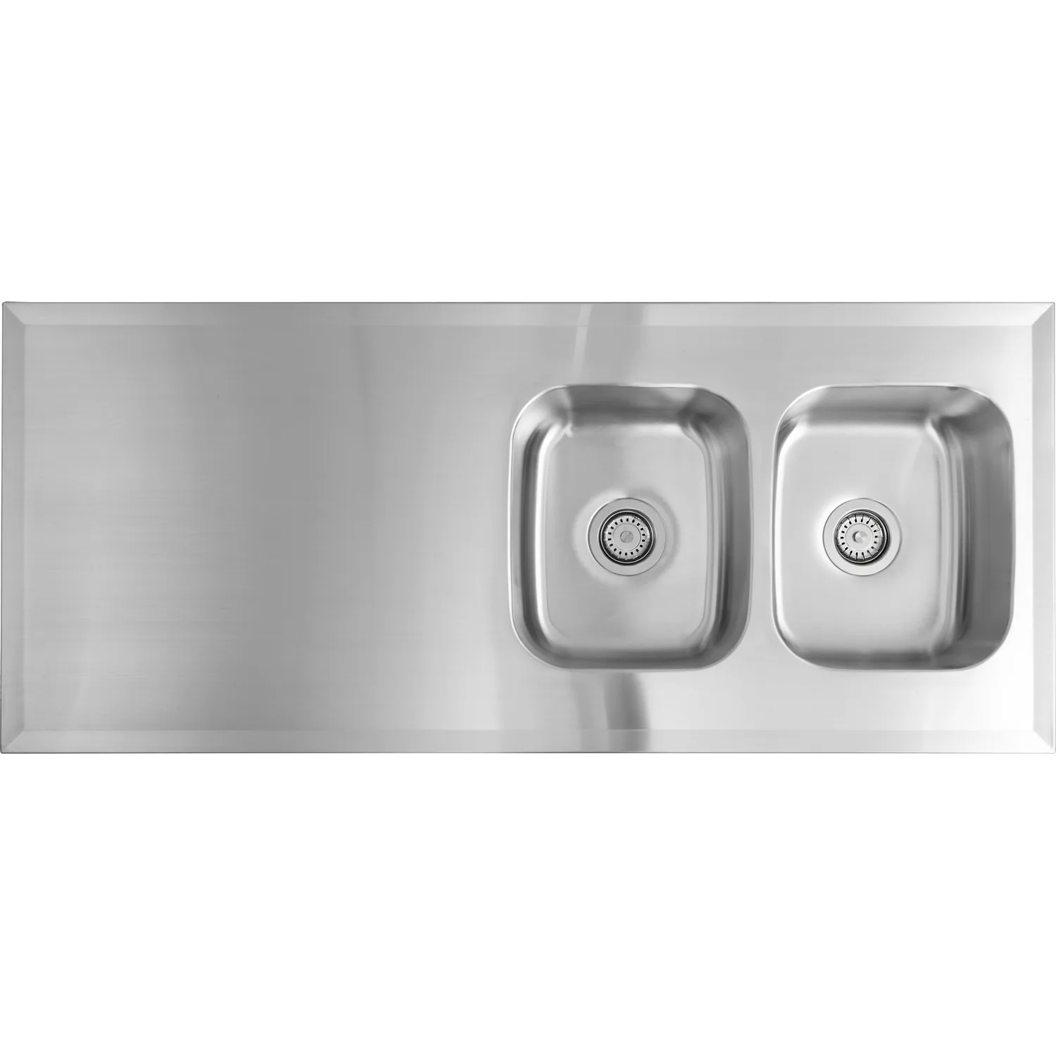 Rostfri diskbänk 1400 x 600 x 30 mm med droppkant Djup: 600 mm