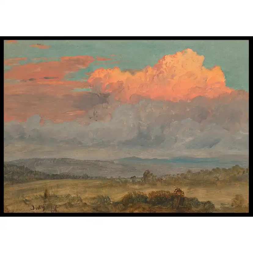 Poster Gallerix Drawing Clouds Hudson Valley New York July 1866 By Frederic Edwin Church