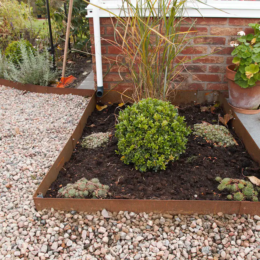 Planteringskant Flexigarden Corten 120 Hörn Justerbart