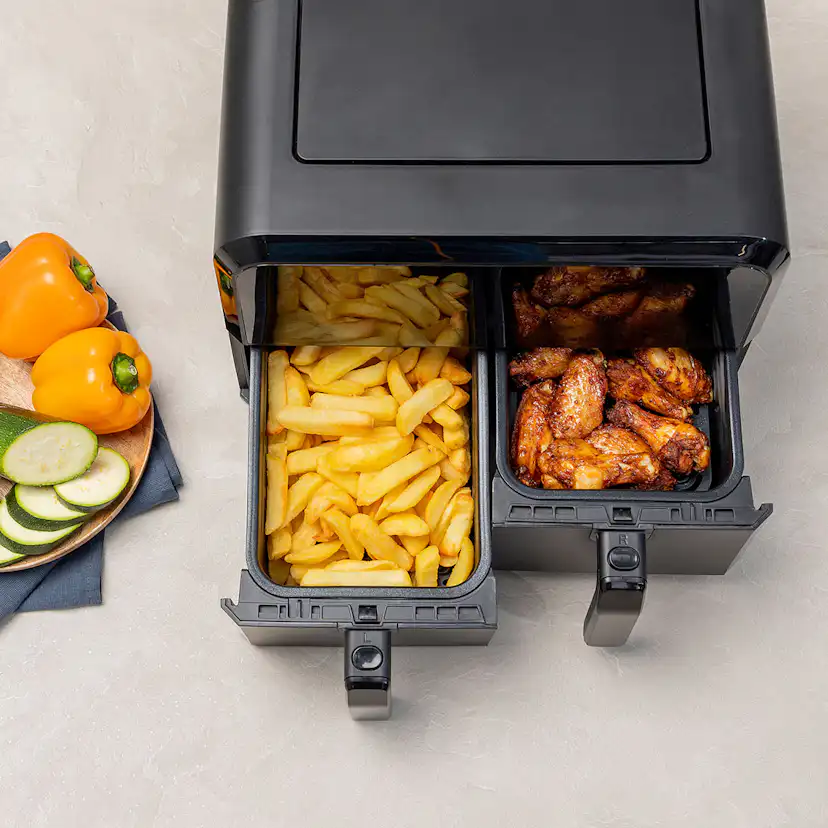 Luftfritös Princess Med Dubbla Korgar 2X4L 2400W 182068