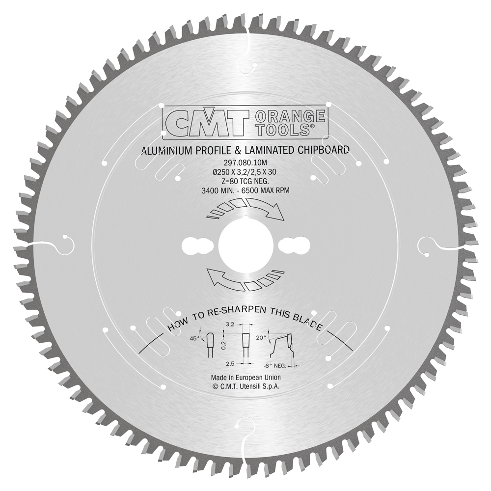 Sågklinga CMT Orange Tools NE NEG Alu/laminat