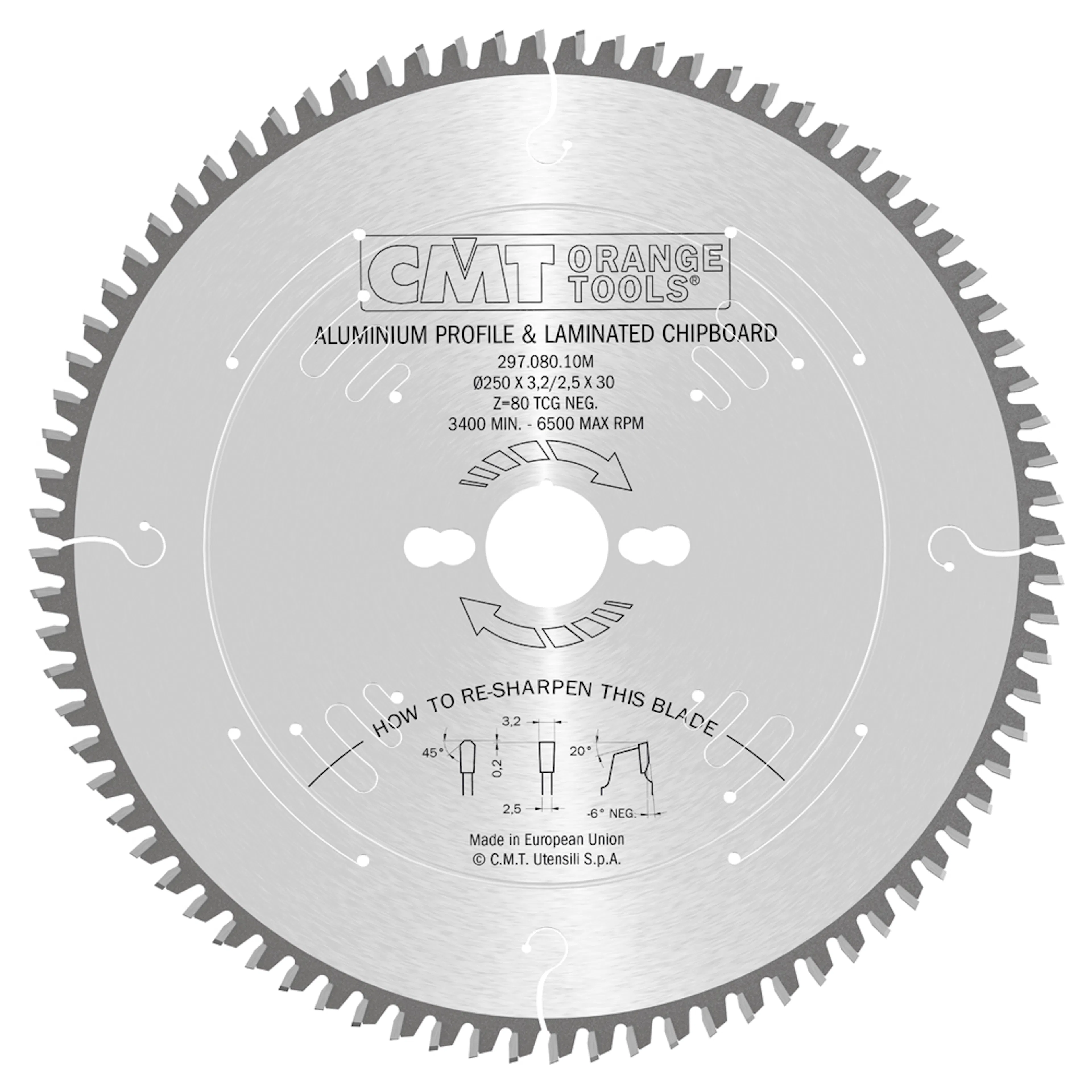 Sågklinga CMT Orange Tools NE NEG Alu/laminat