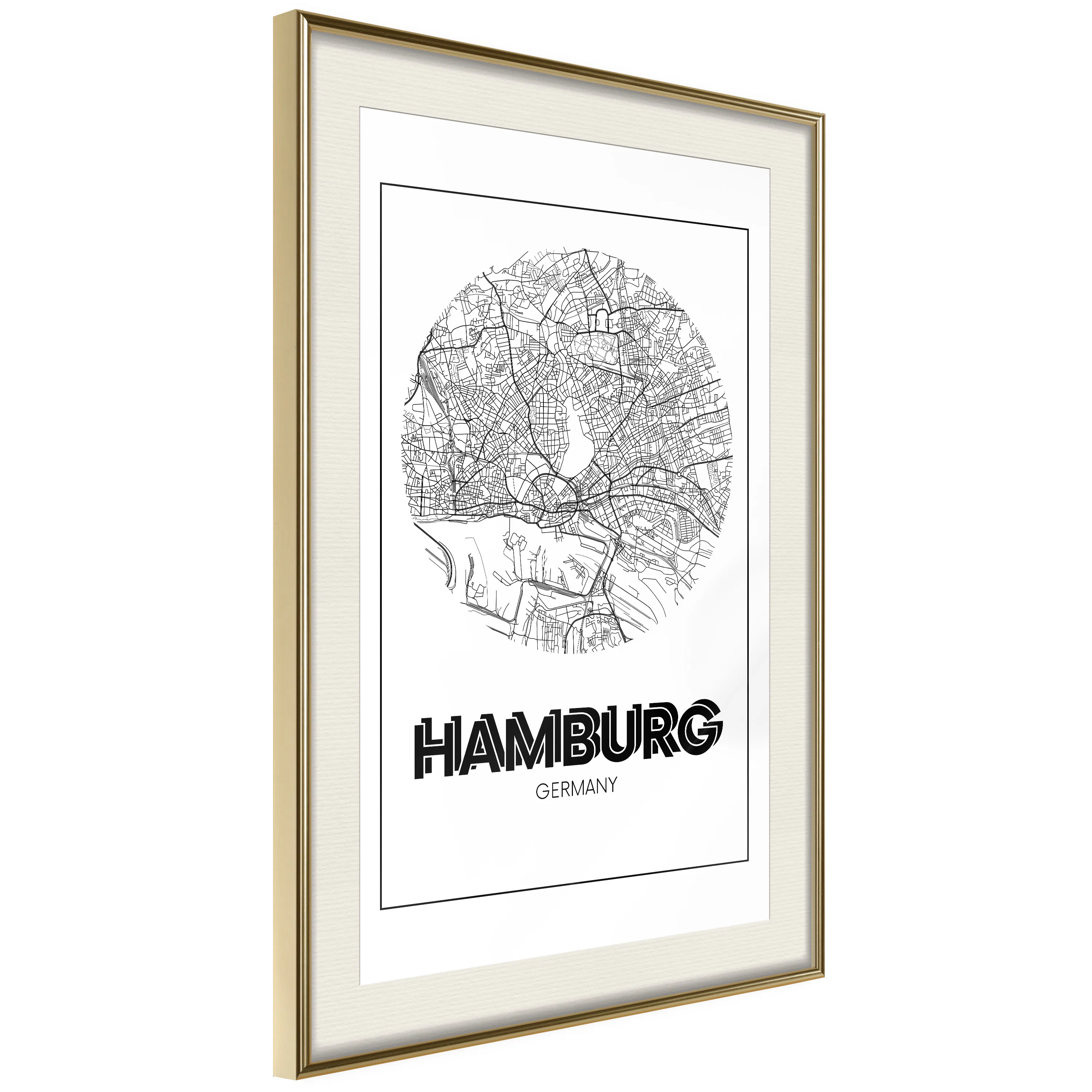 Poster Artgeist Affisch Retro Hamburg
