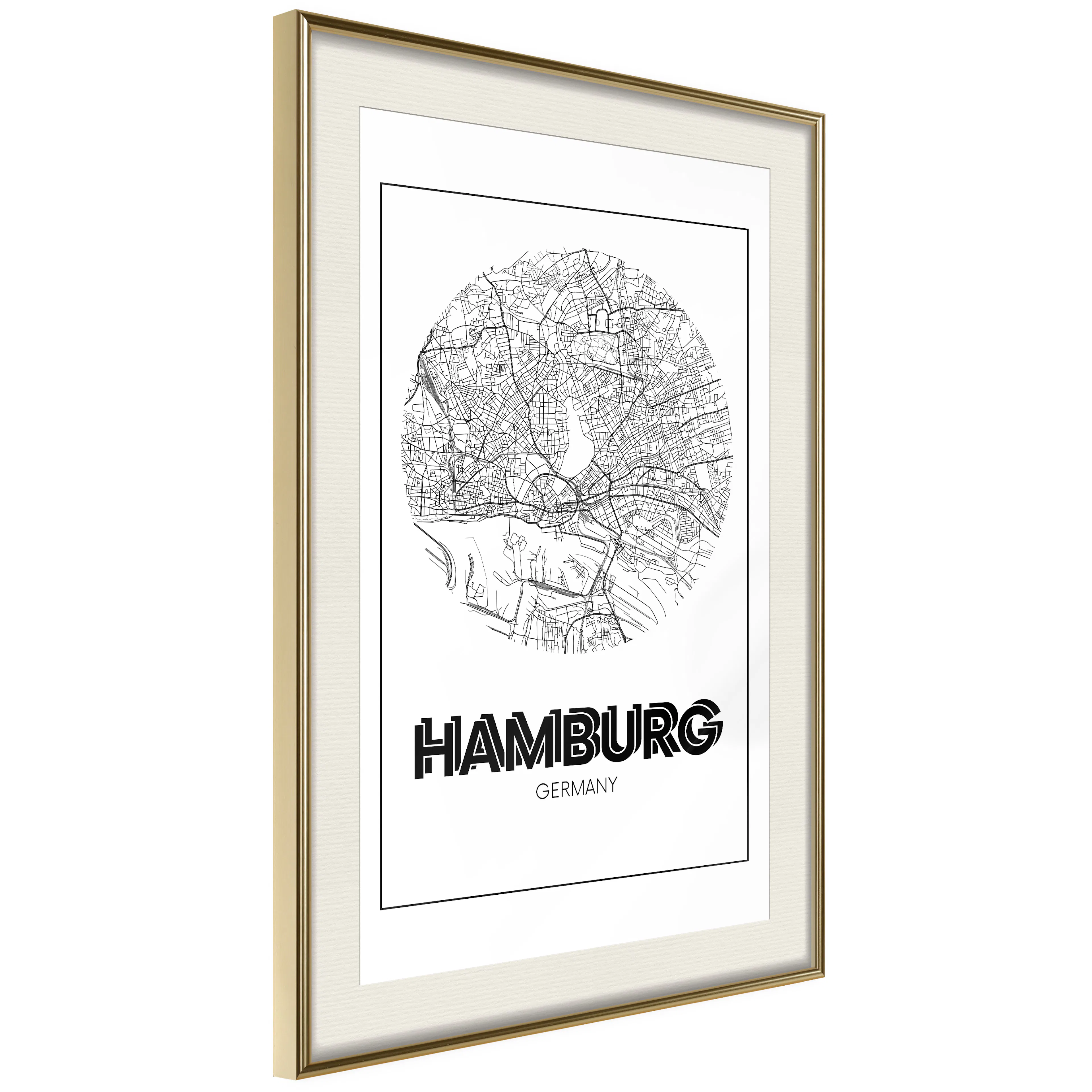 Poster Artgeist Affisch Retro Hamburg