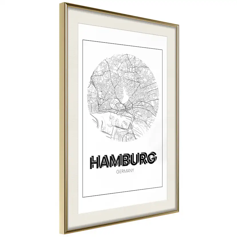 Poster Artgeist Affisch Retro Hamburg