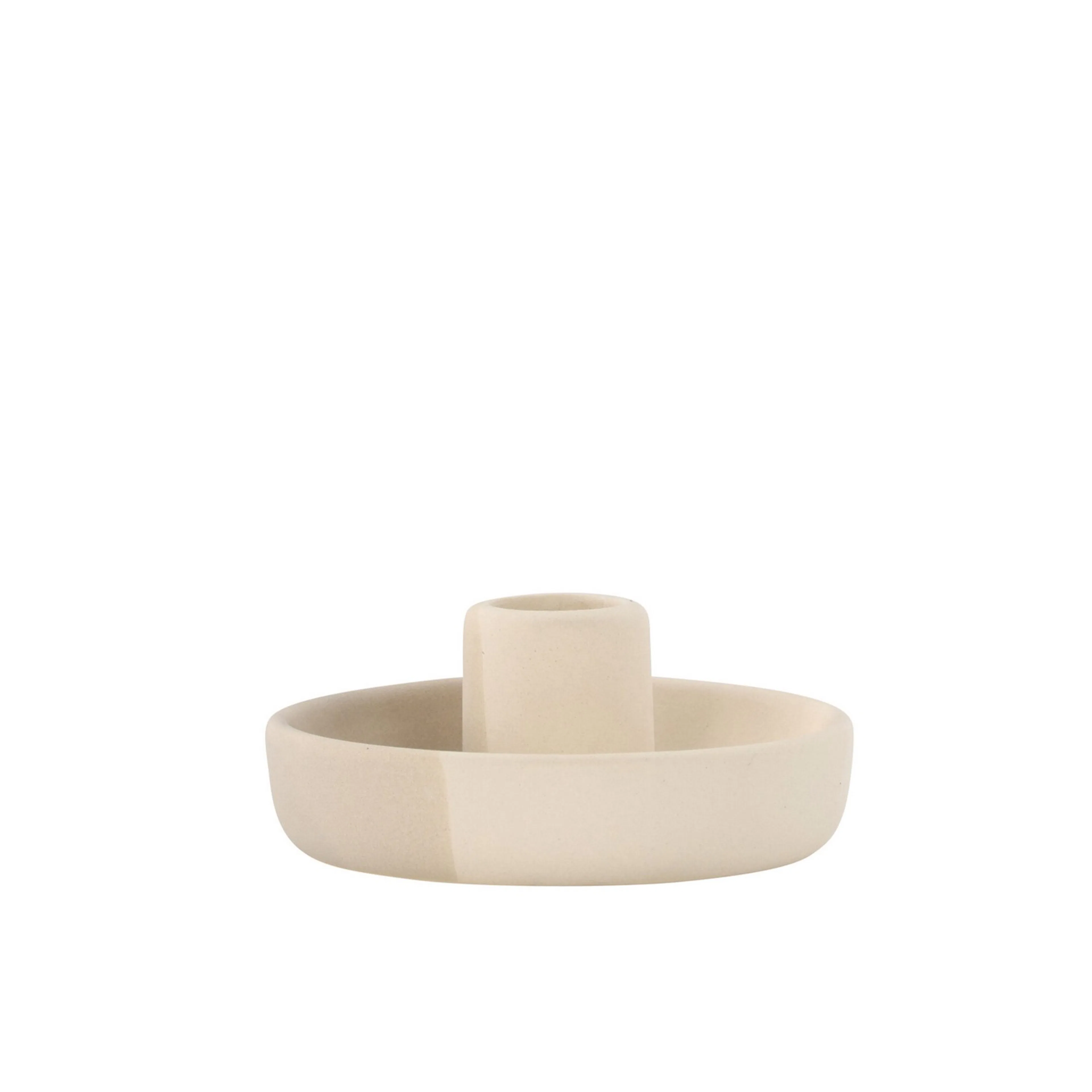 Otis Candlestick - Mixed Colors (Beige/Grey) - W11*H5cm Beige/Grå