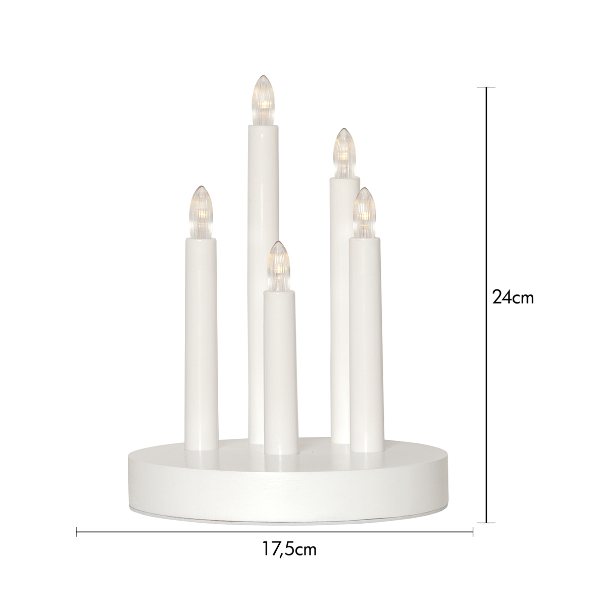 Ljusstake DORIS White White