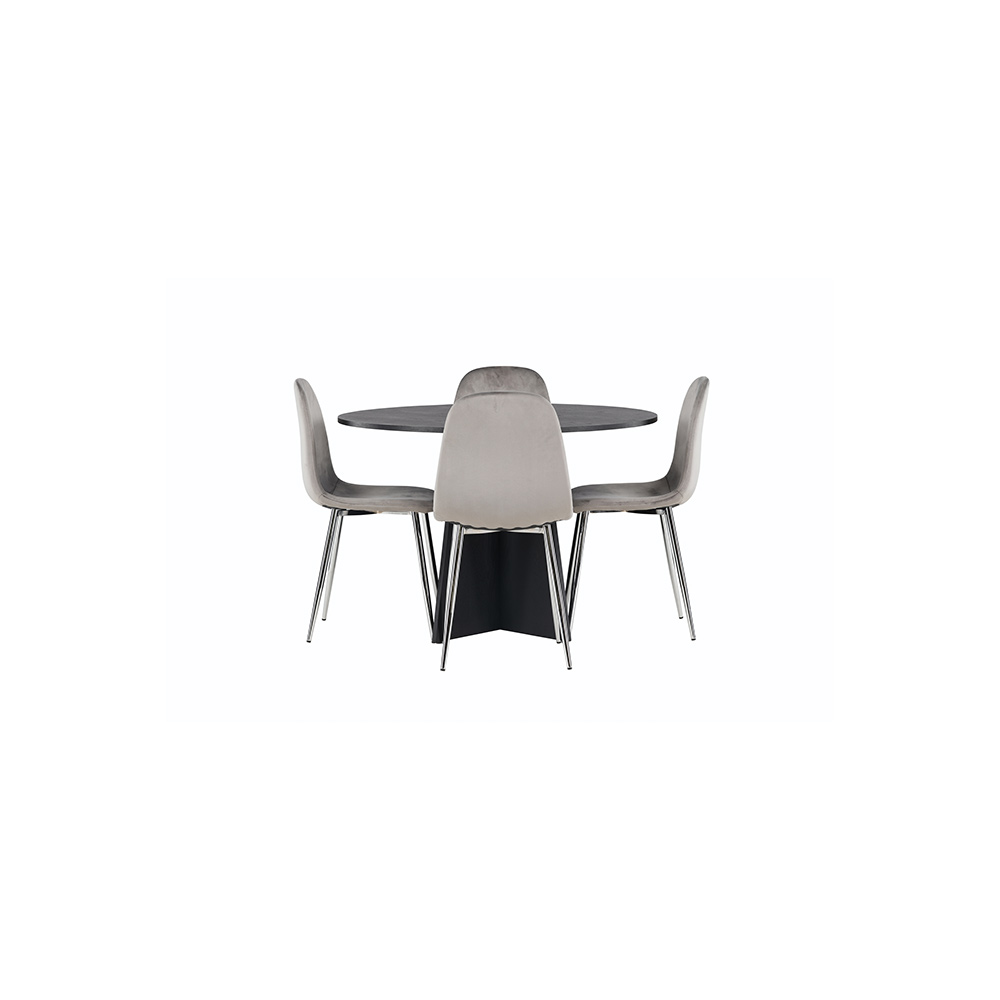 Matgrupp Venture Home Bootcut Ø110 cm med 4 st Eva stolar