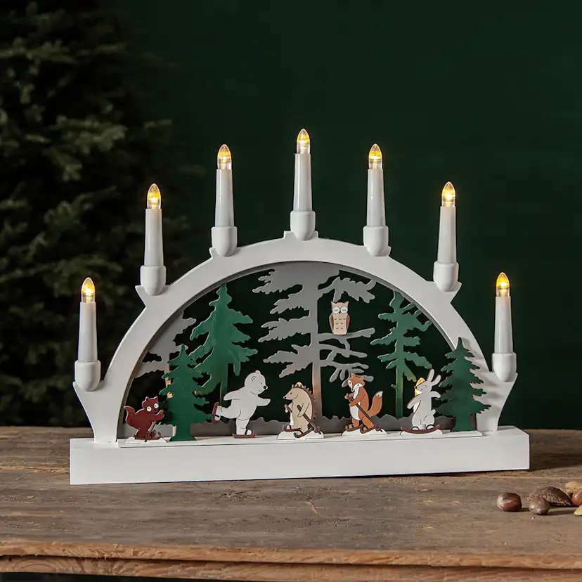 Adventsljusstake Star Trading Forest Friends 1