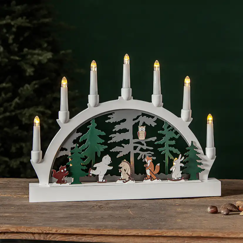 Adventsljusstake Star Trading Forest Friends 1