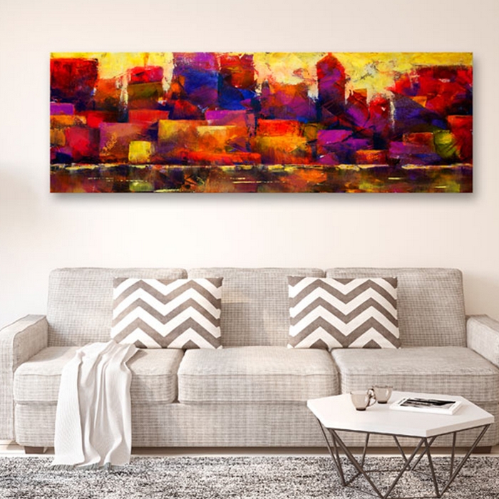 Tavla Arkiio Colourful City Skyline