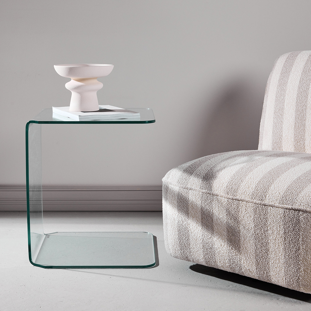 Sängbord Venture Home Telemark Glas Sidobord