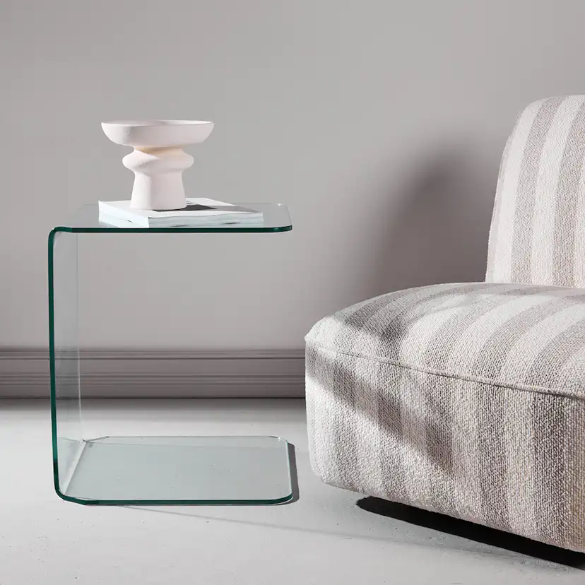 Sängbord Venture Home Telemark Glas Sidobord