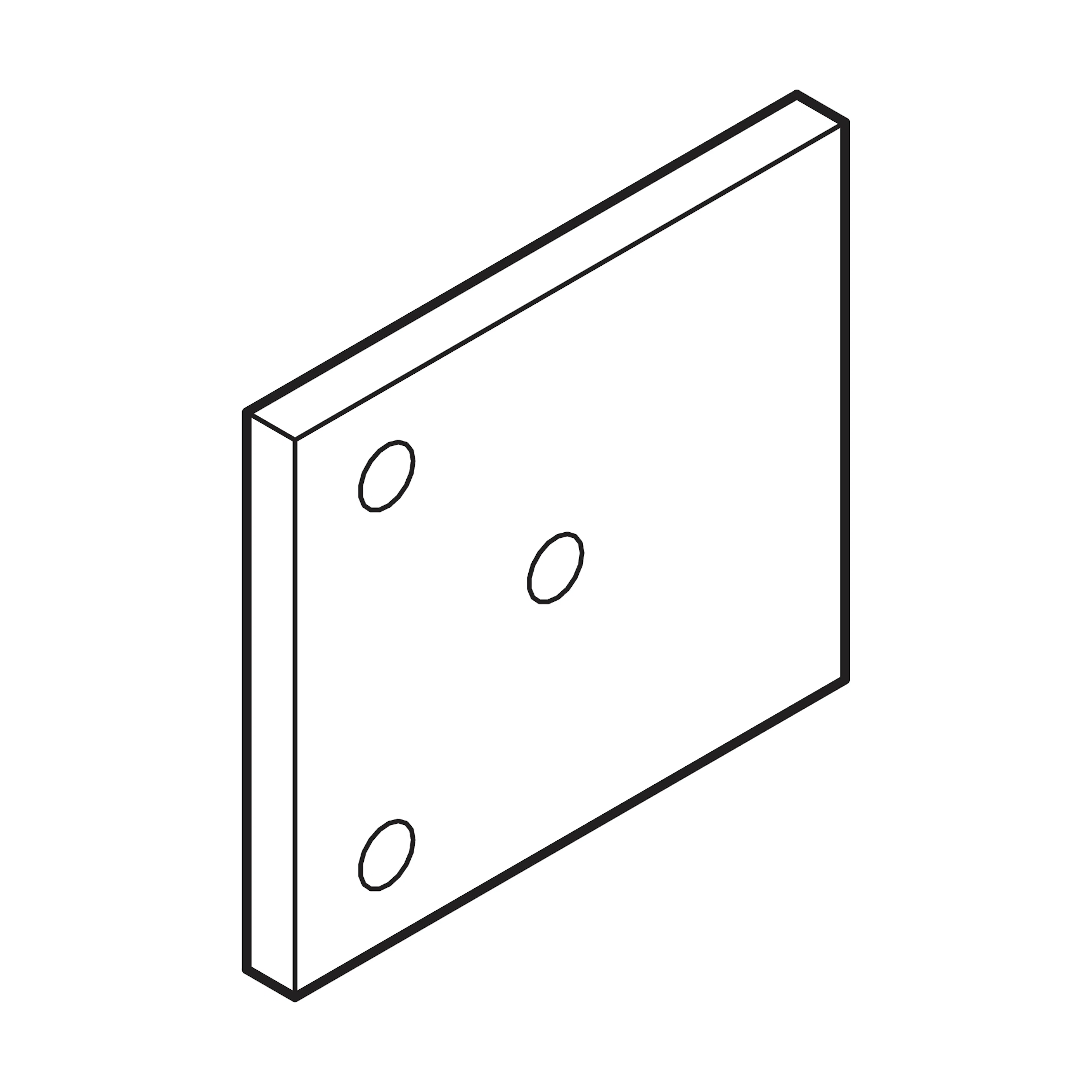 Distansbricka till Arc gångjärn, 5 mm, Chrome. 5 mm, Krom