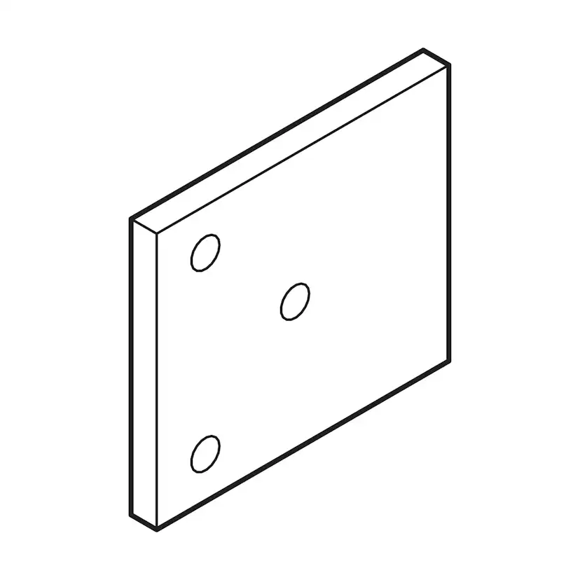Distansbricka till Arc gångjärn, 5 mm, Brushed Stainless. 5 mm, Borstad Rostfri