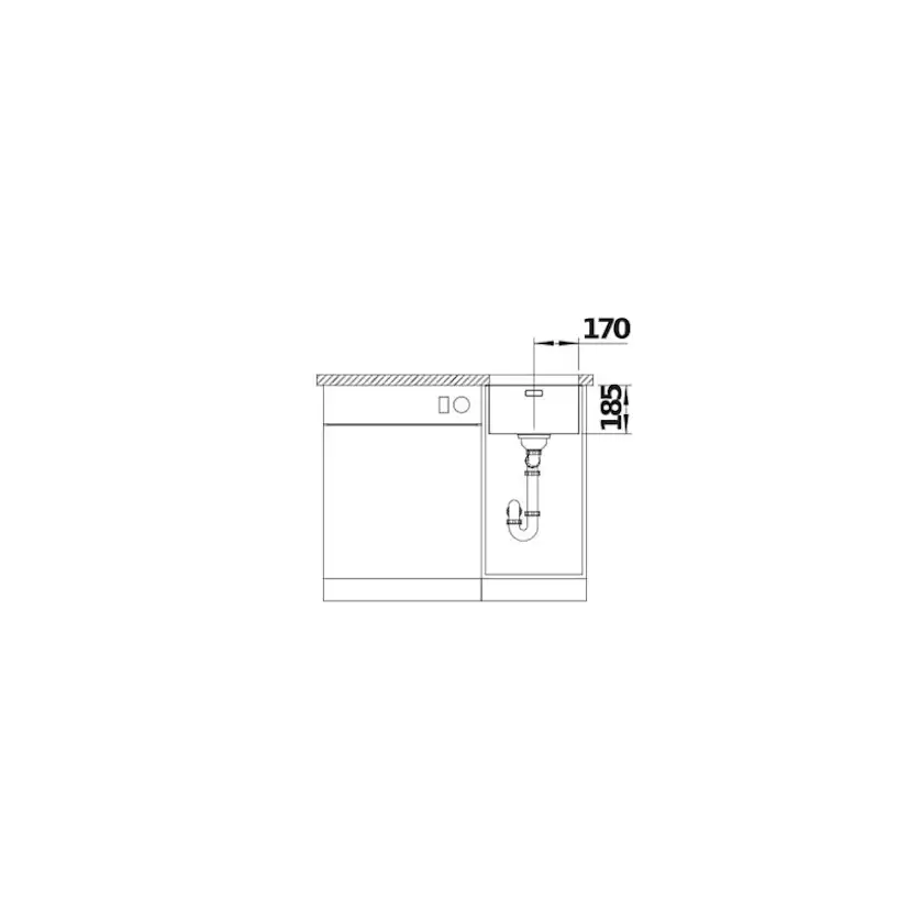 BLANCO SOLIS 340-U INFINO Undermontering