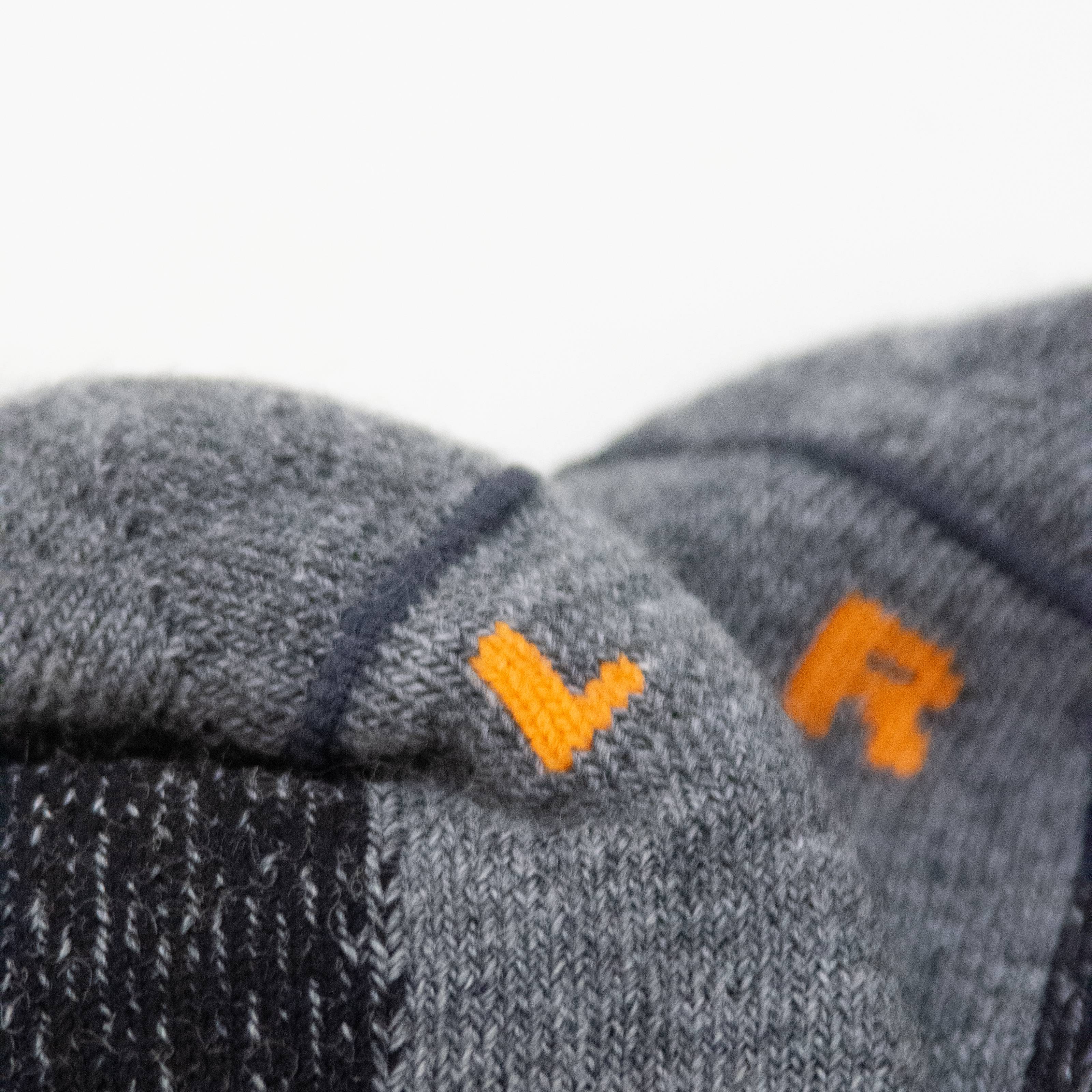 Socka Jobman Merino Tjock Mörkgrån/Svart