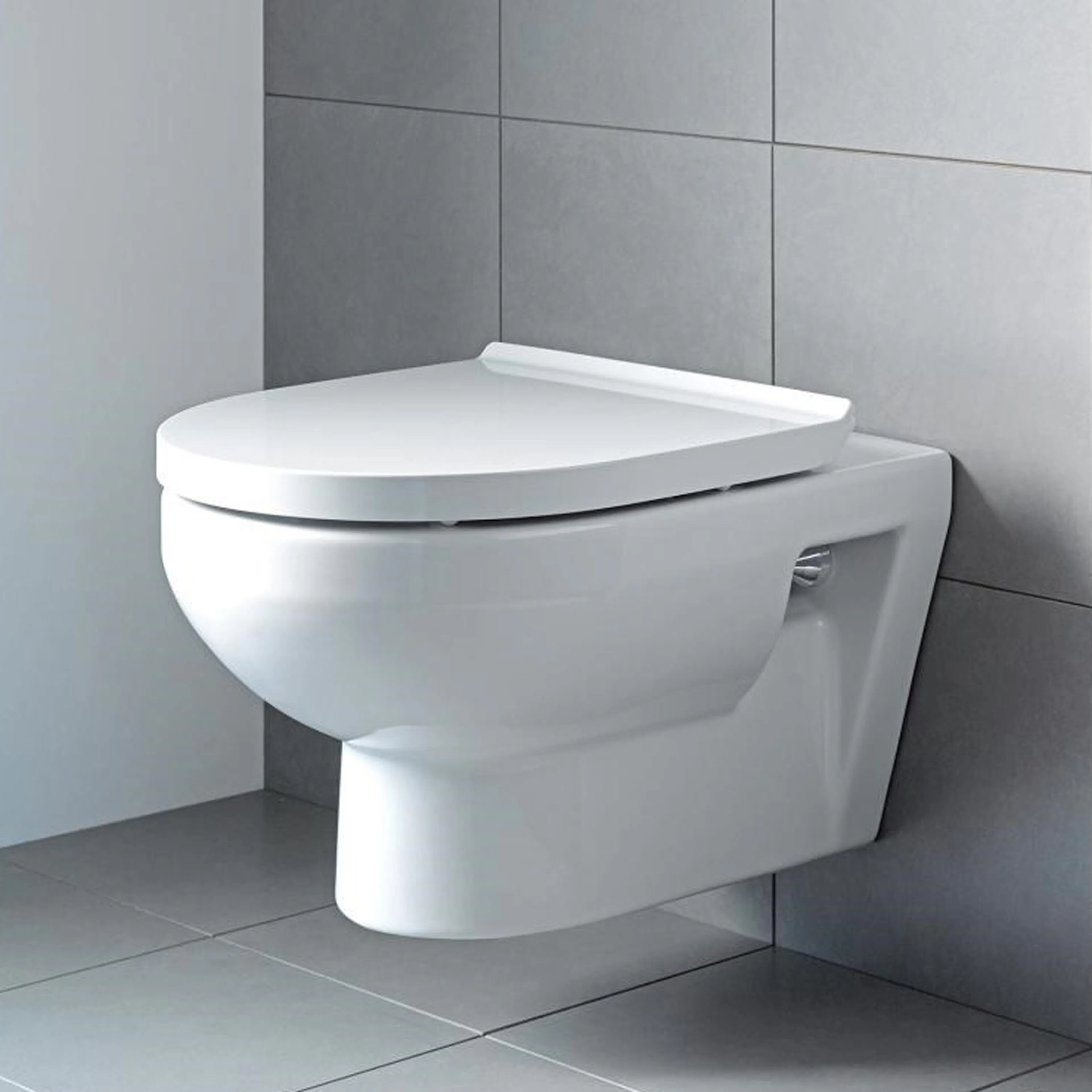 Vägghängd Toalettstol Duravit DuraStyle 256209 Rimless utan Toalettsits