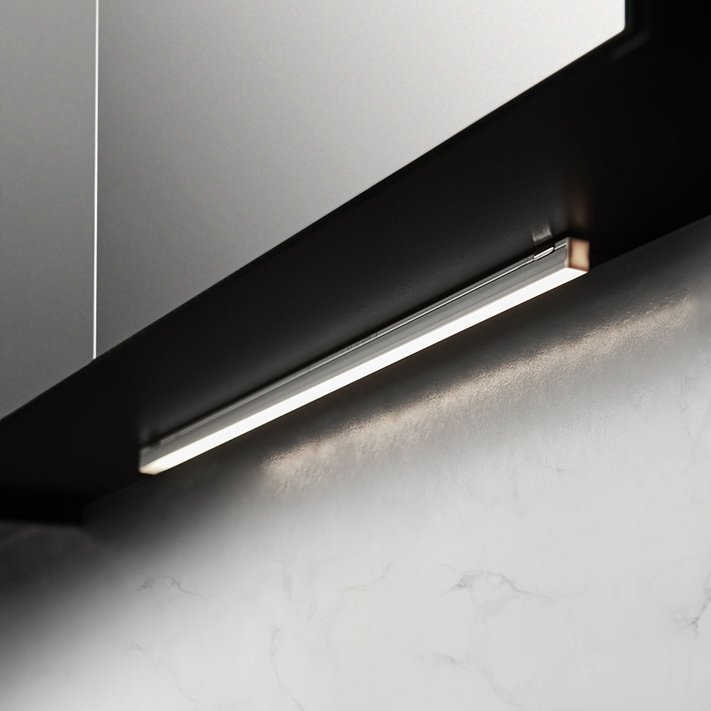Underbelysning Hafa Store 430 Matt Aluminium Badrumslampa