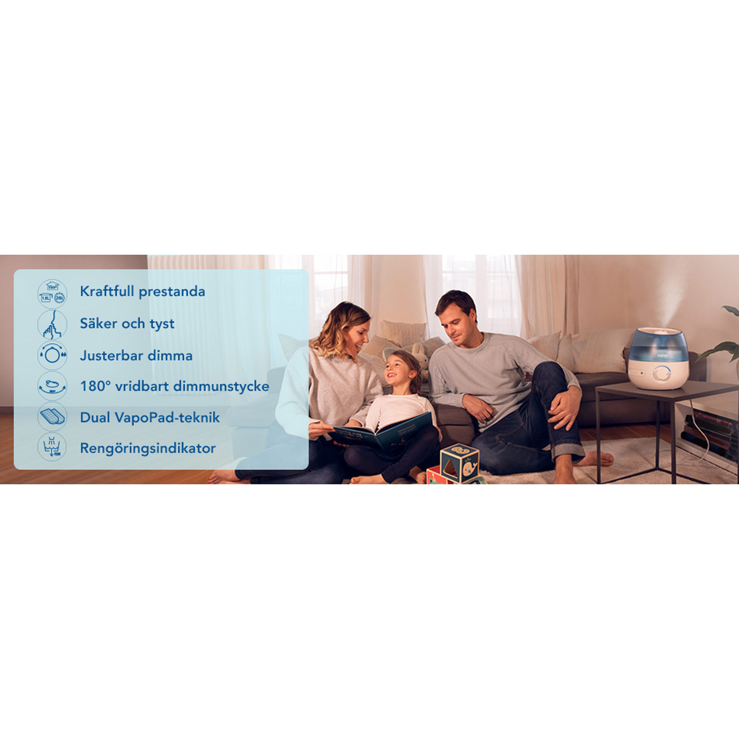 Luftfuktare Mini Cool Mist Ultrasonic VUL525