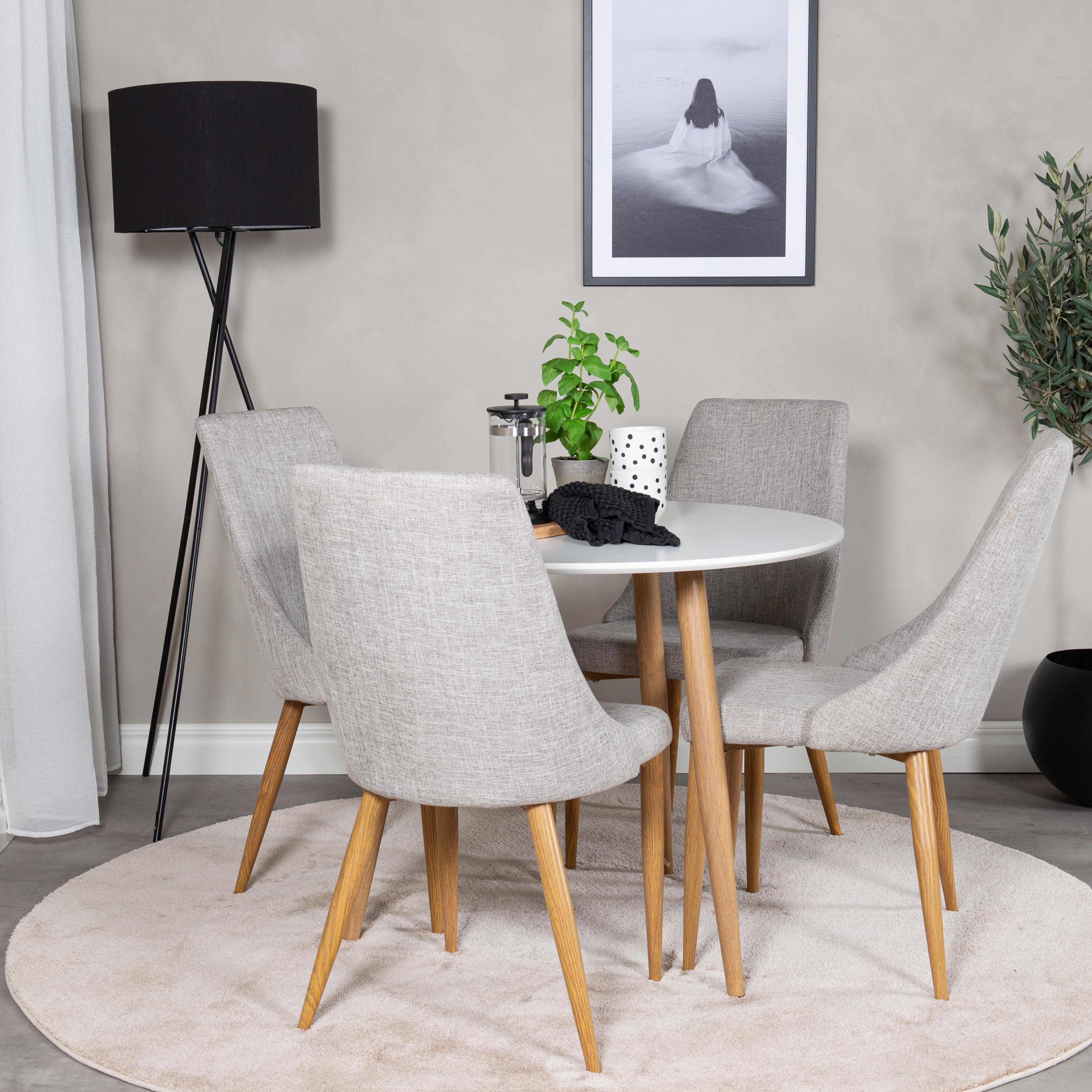 Matgrupp Venture Home Pobbie Runt med 4 Laura Stolar