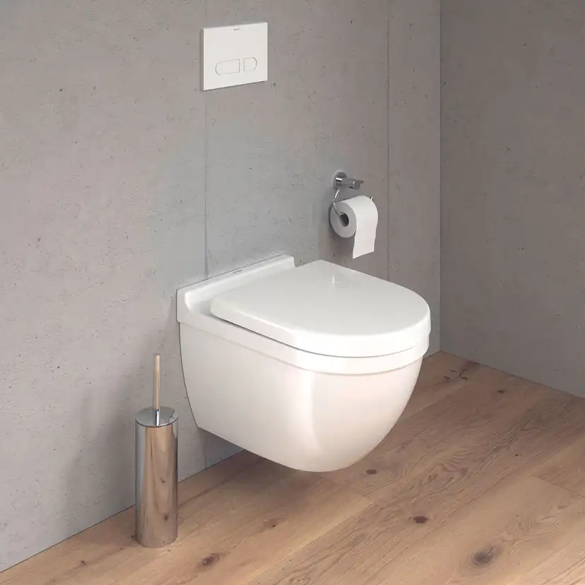 Vägghängd Toalettstol Duravit Starck 3 252709 Rimless utan Toalettsits
