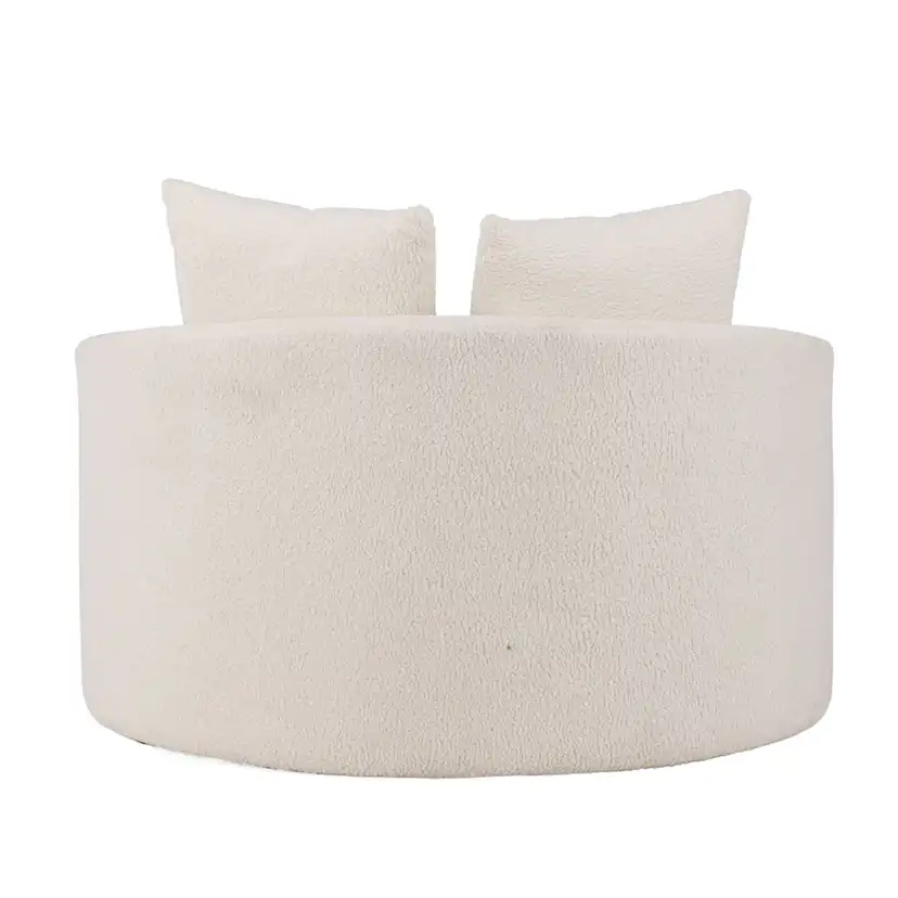 2-sitssoffa Venture Home Kelso Vit Helklädd Teddytyg