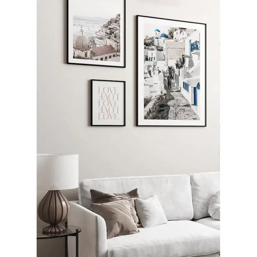 Poster Gallerix Santorini Island Donkeys