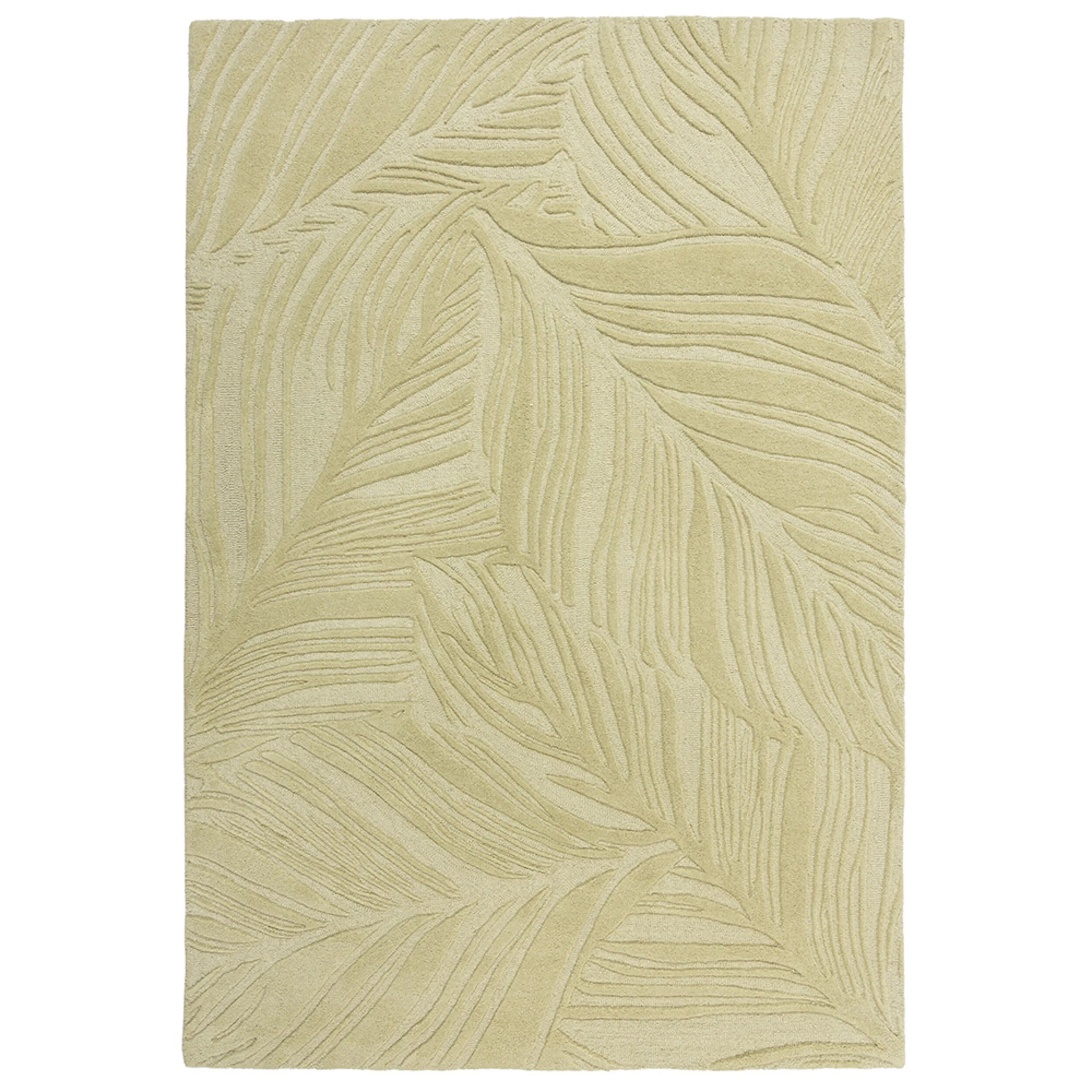 Ullmatta Flair Rugs Lino Leaf 120x170 Storlek: 120x170 cm, Färg: Grön
