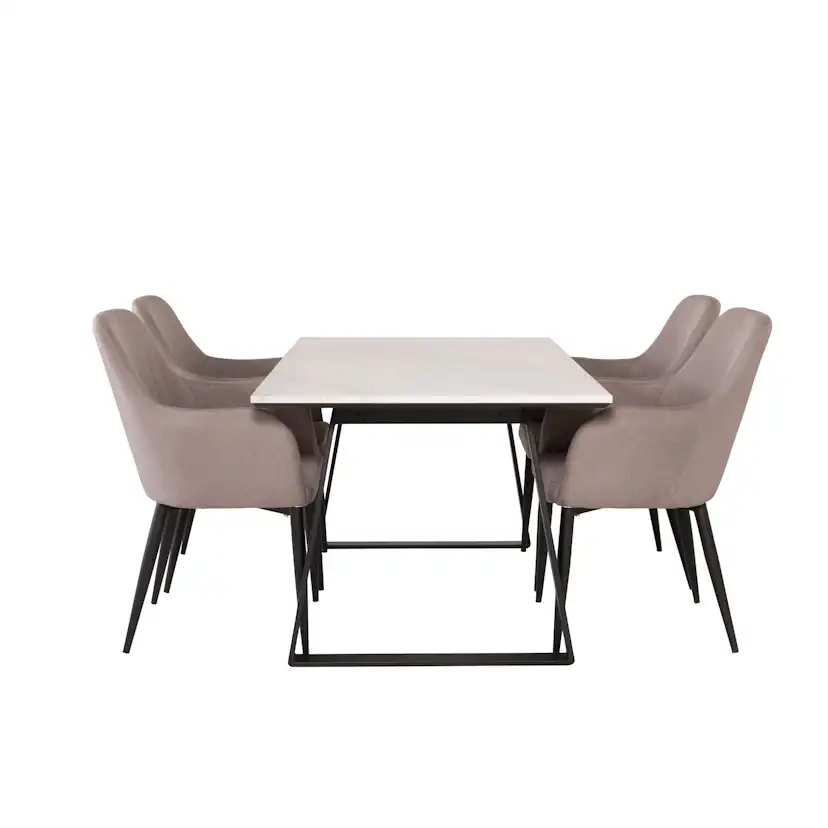 Matgrupp Venture Home Estelle Rektangulär med 4st Comfort Stolar