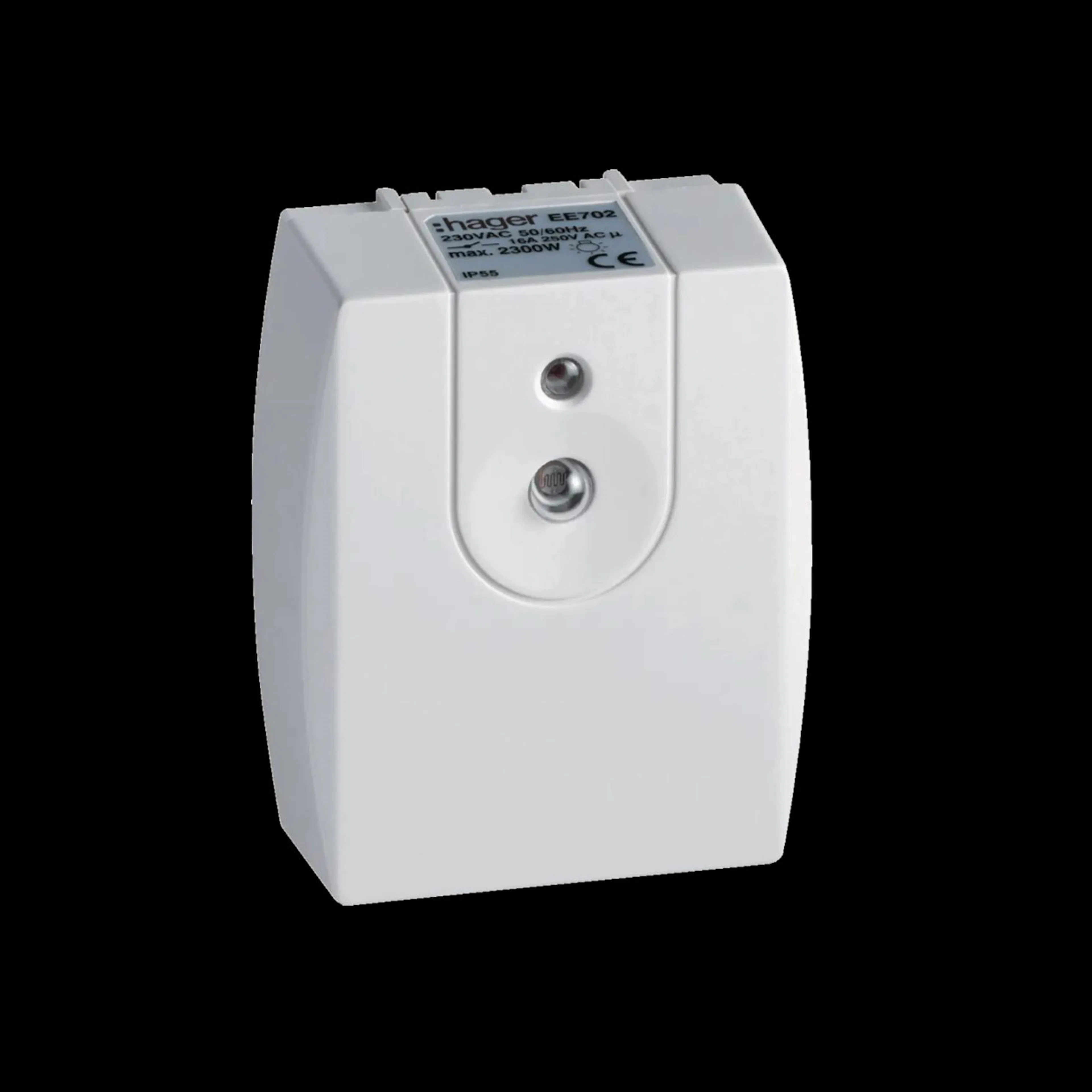 Ljusrelä Hager Väggmontage med Ställbart Ljusläge- & Tidsfördröjning IP56