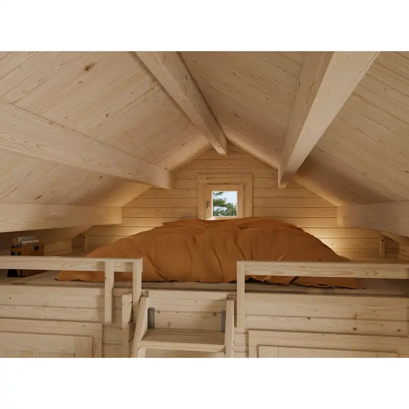 Attefallshus Palmako Sandra 29,9 m² Komplett Stuga med Sadeltak