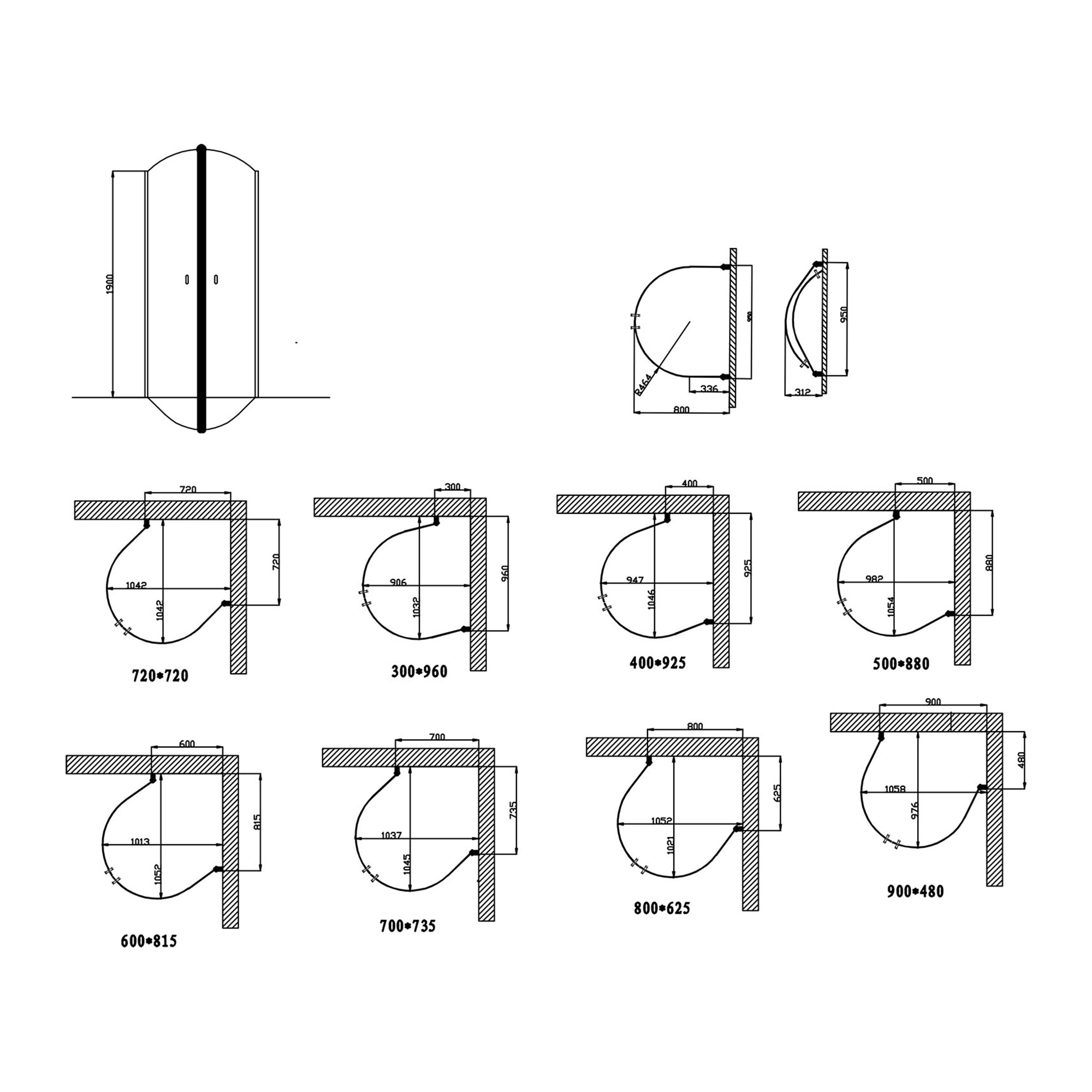 Duschhörn Arrow Free Klarglas