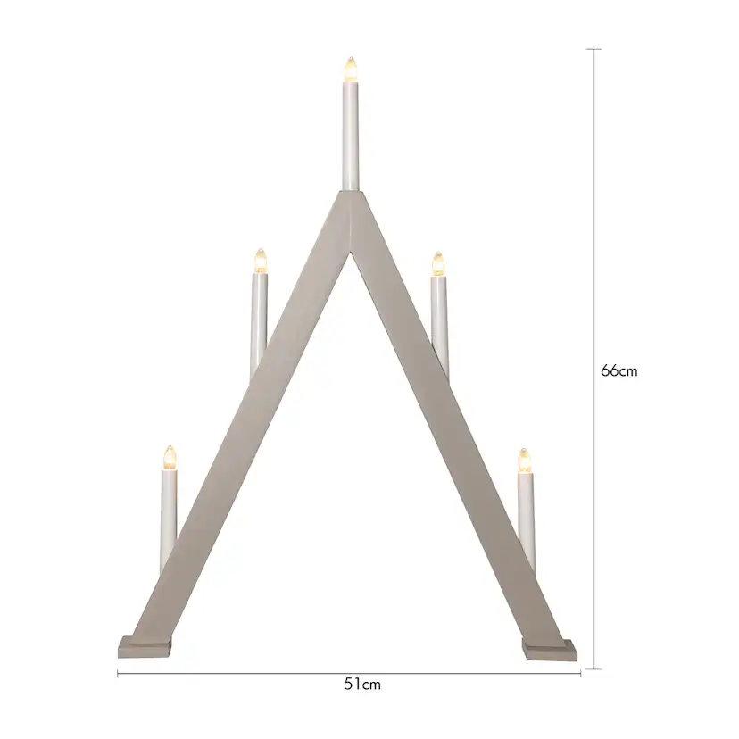 Ljusstake Star Trading Albo 5-armad Adventsljusstake