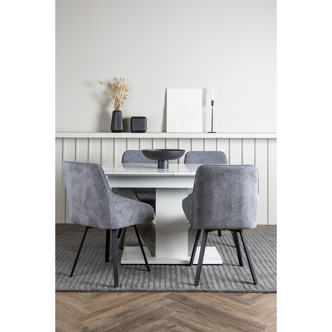 Matgrupp Venture Home Disa med 4st Rosie Matstolar